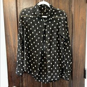 Black Polka Dot Men's Shirt